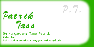 patrik tass business card